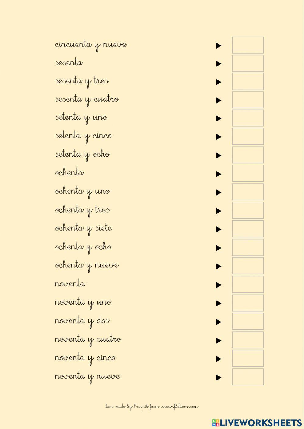 Números de dos cifras