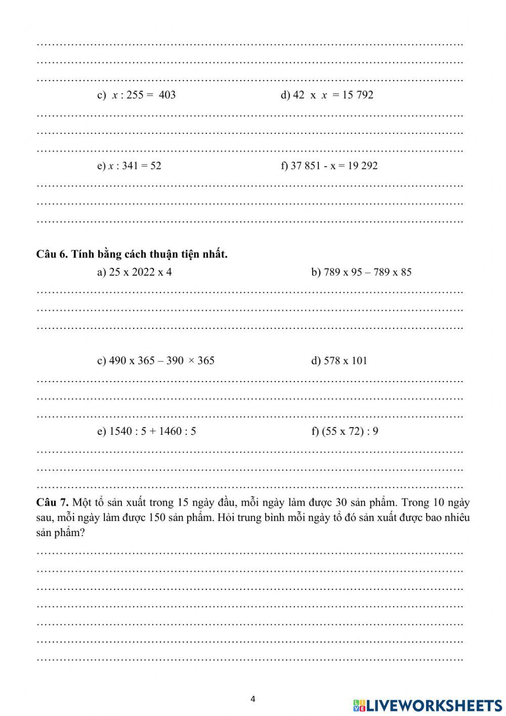 Đề cương ôn tập môn toán