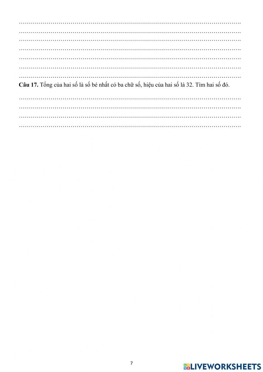 Đề cương ôn tập môn toán