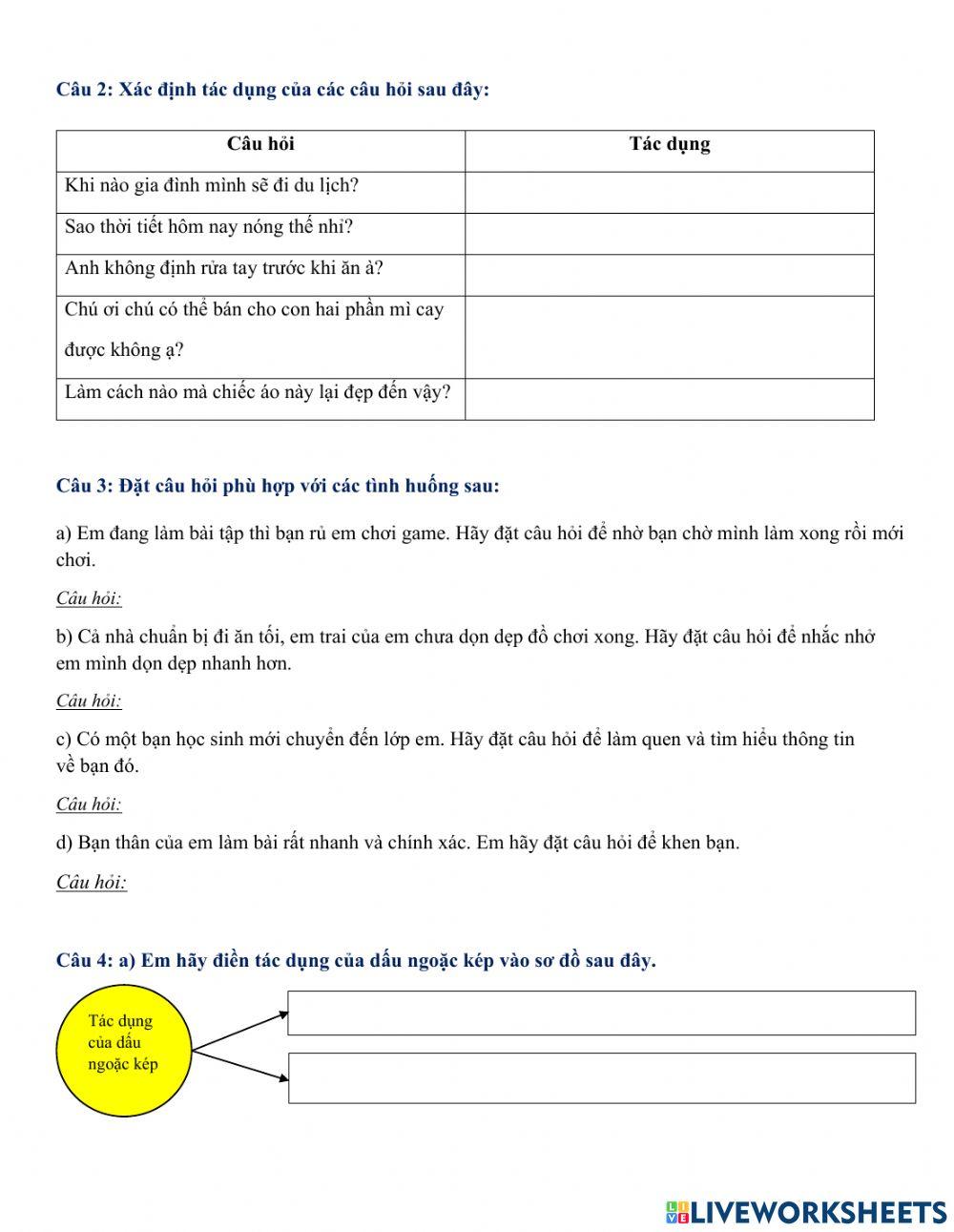 Đề cương ôn tập tiếng việt