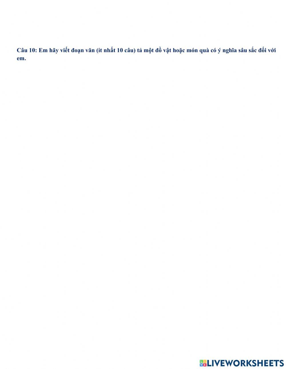 Đề cương ôn tập tiếng việt