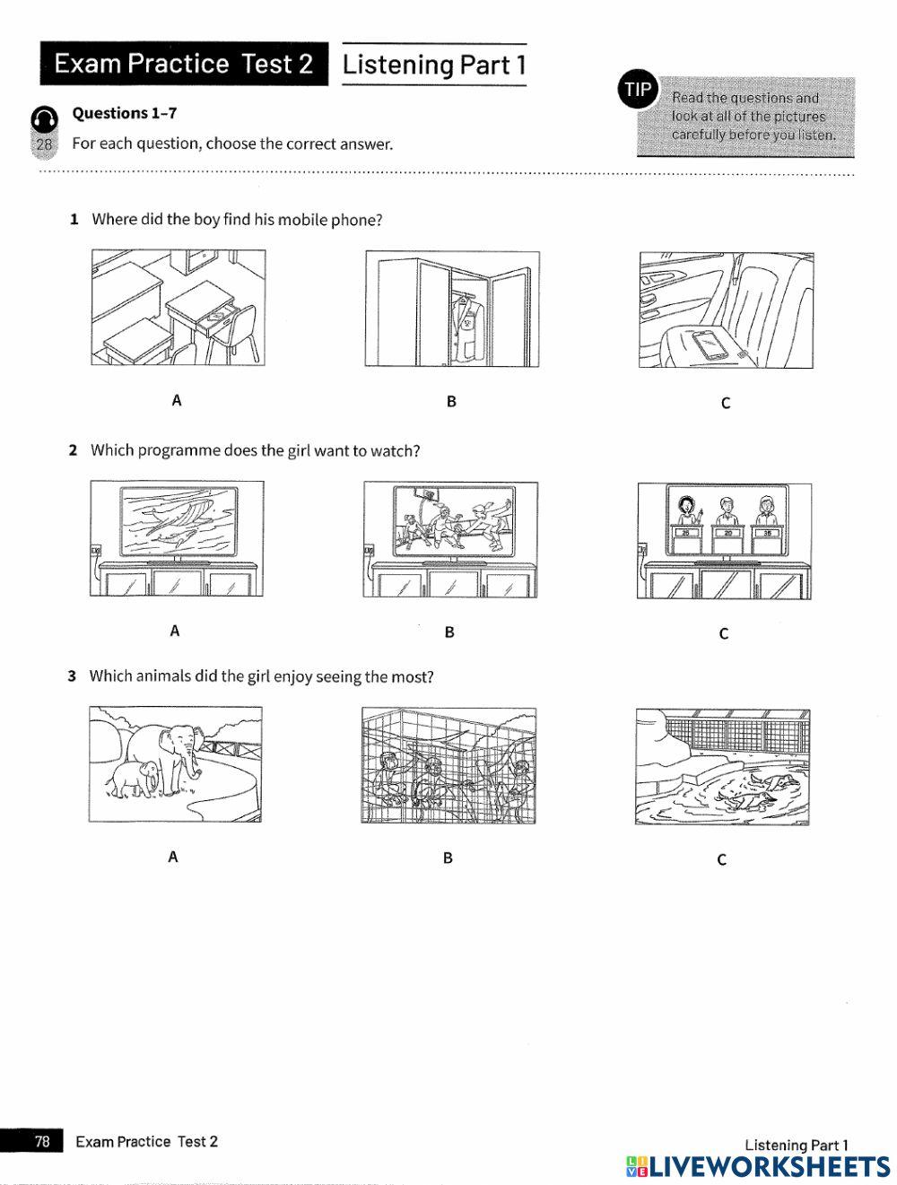 B1 PET Trainer 2020 listening test 2 Online Exercise For Live b1-pet-trainer-2020-listening-test-2-online-exercise-for-live