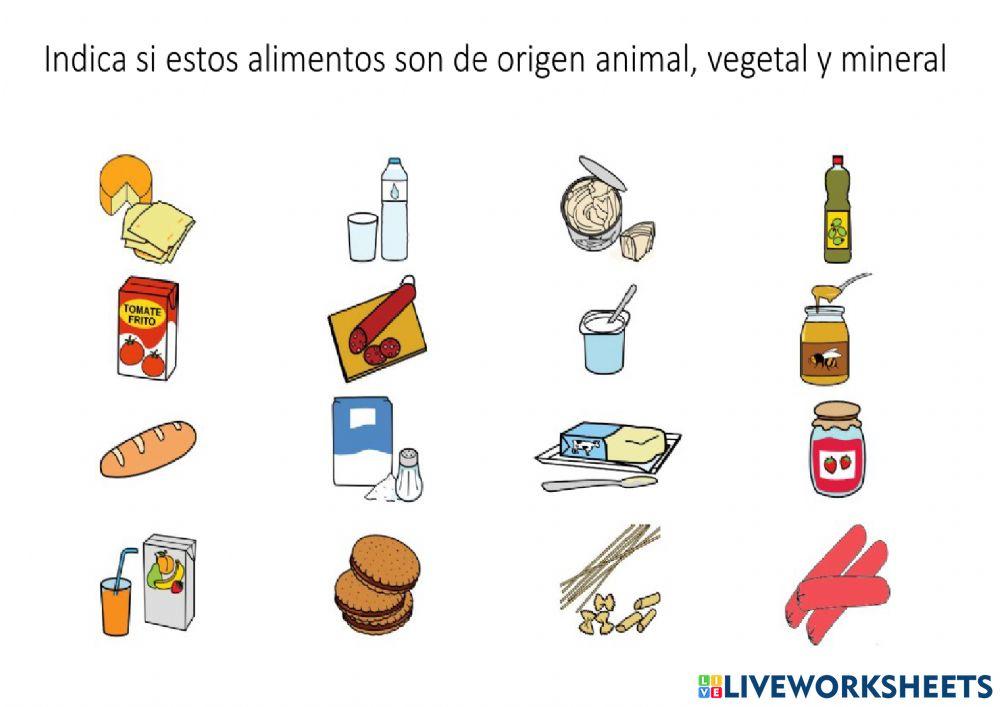 Origen de alimentos