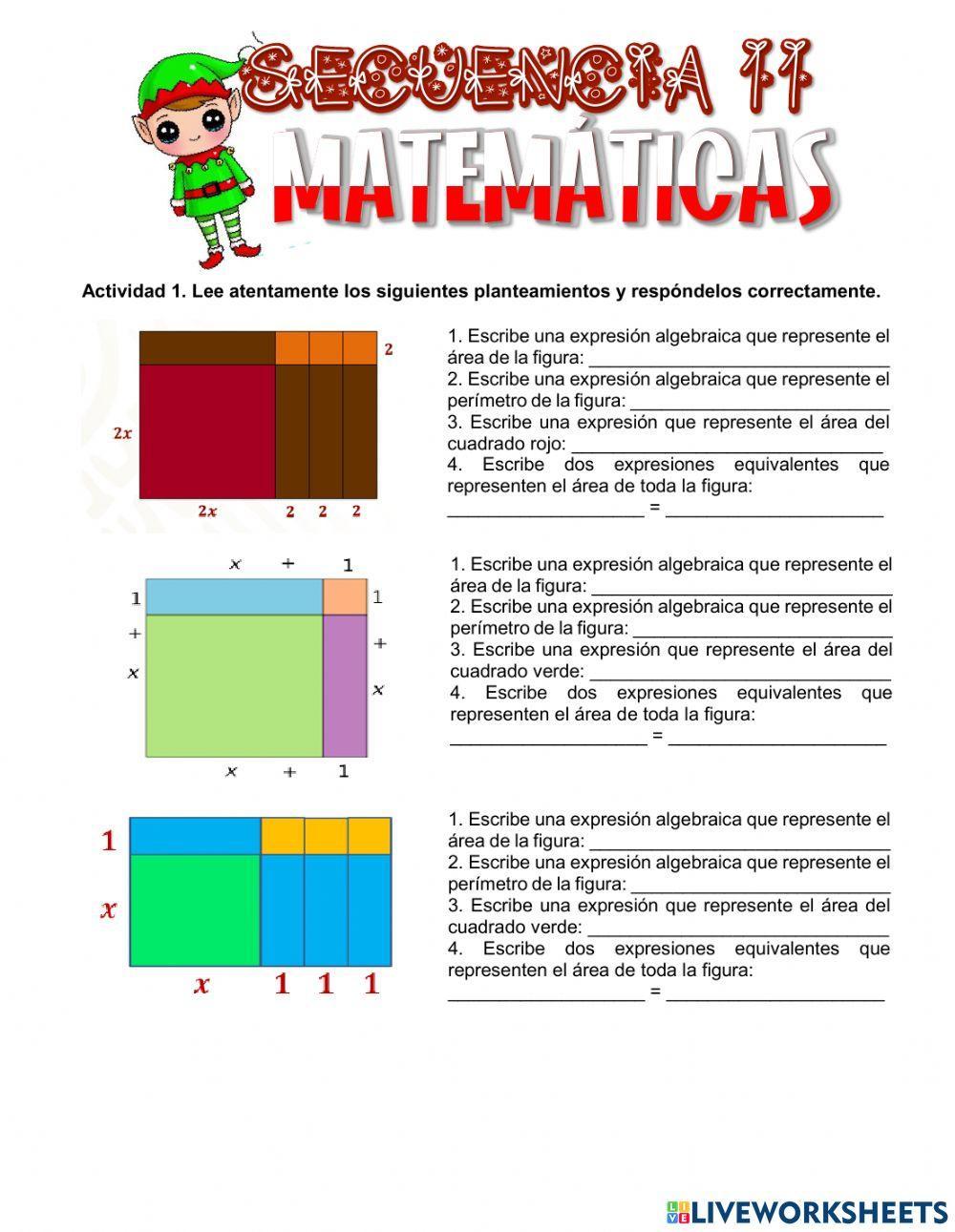 Figuras geométricas y equivalencia de expresiones de segundo grado 2 y Funciones 2