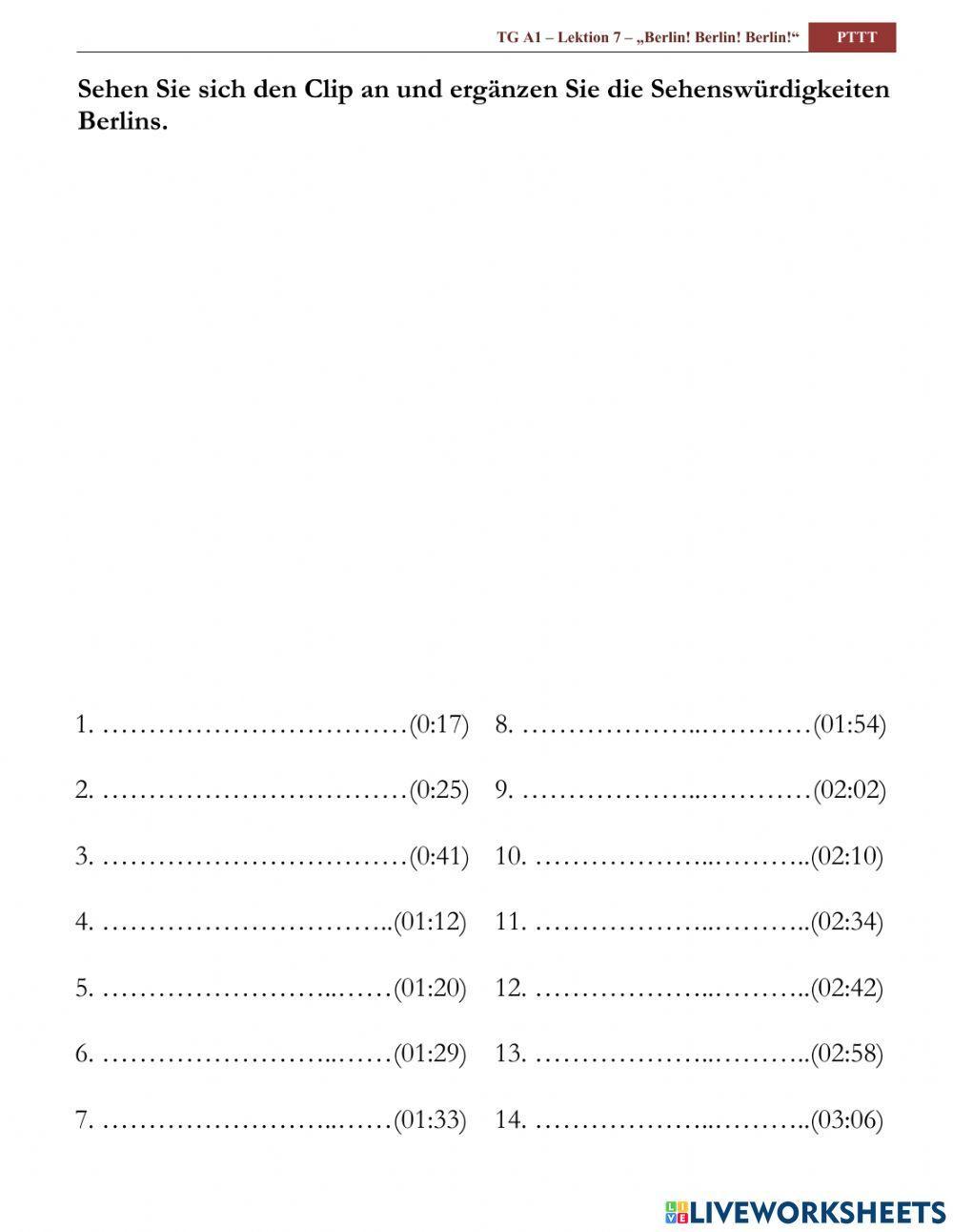 Sehenswürdigkeiten in Berlin