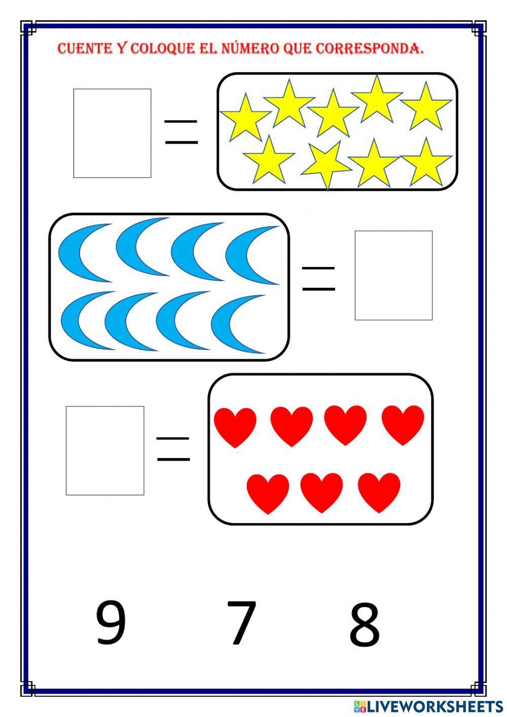 Refuerzo de los números 6 al 10