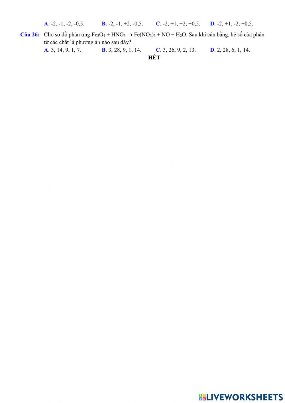 Ôn tập hk1 hóa 10