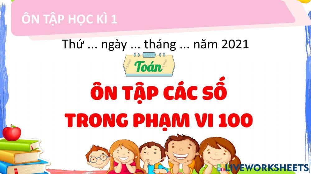 Toán ÔN TẬP CÁC SỐ TRONG PHẠM VI 100