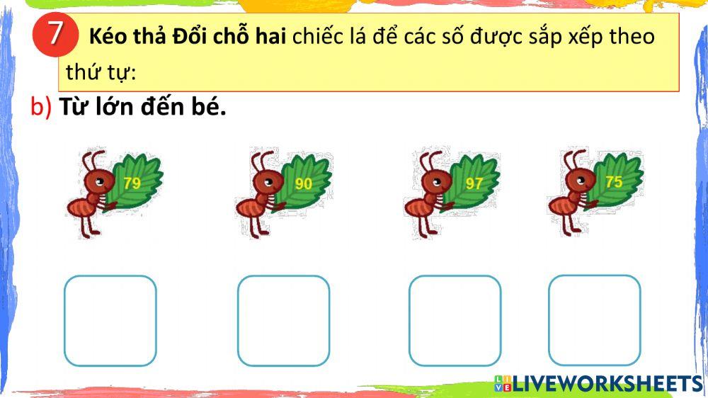 Toán ÔN TẬP CÁC SỐ TRONG PHẠM VI 100