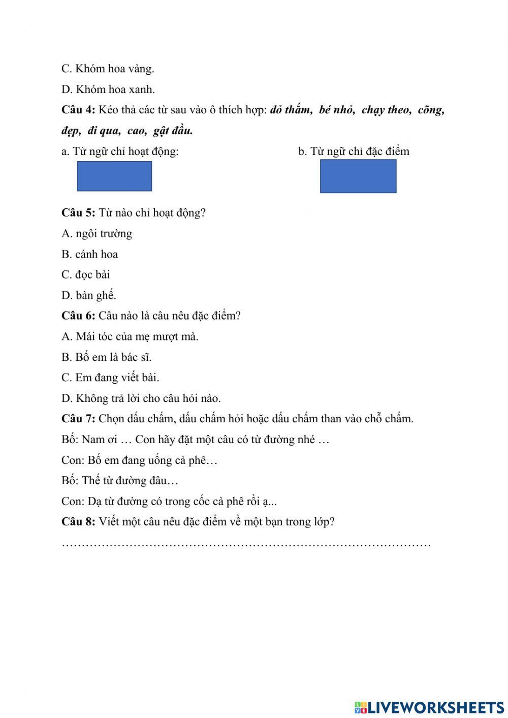 Luyện tập đọc hiểu