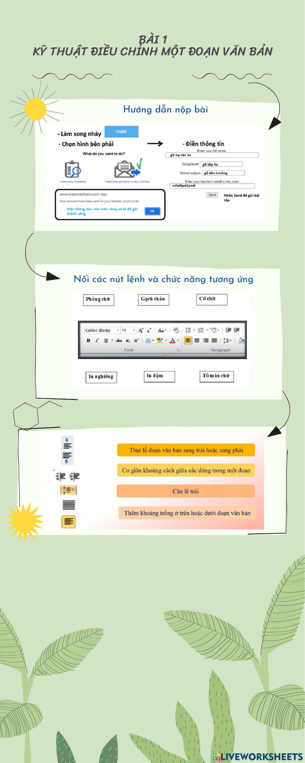 Bài 2. Kỹ thuật điều chỉnh một đoạn văn bản
