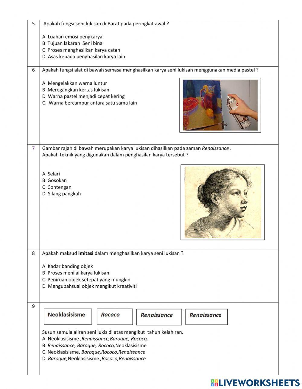 Tingkatan 4 Tajuk 2 : Seni Lukisan