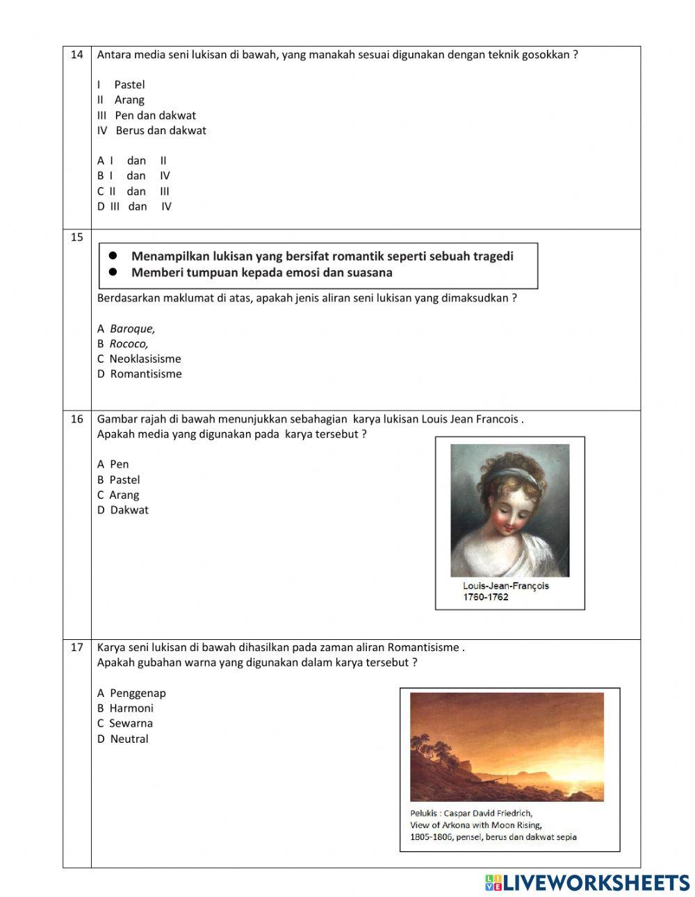 Tingkatan 4 Tajuk 2 : Seni Lukisan