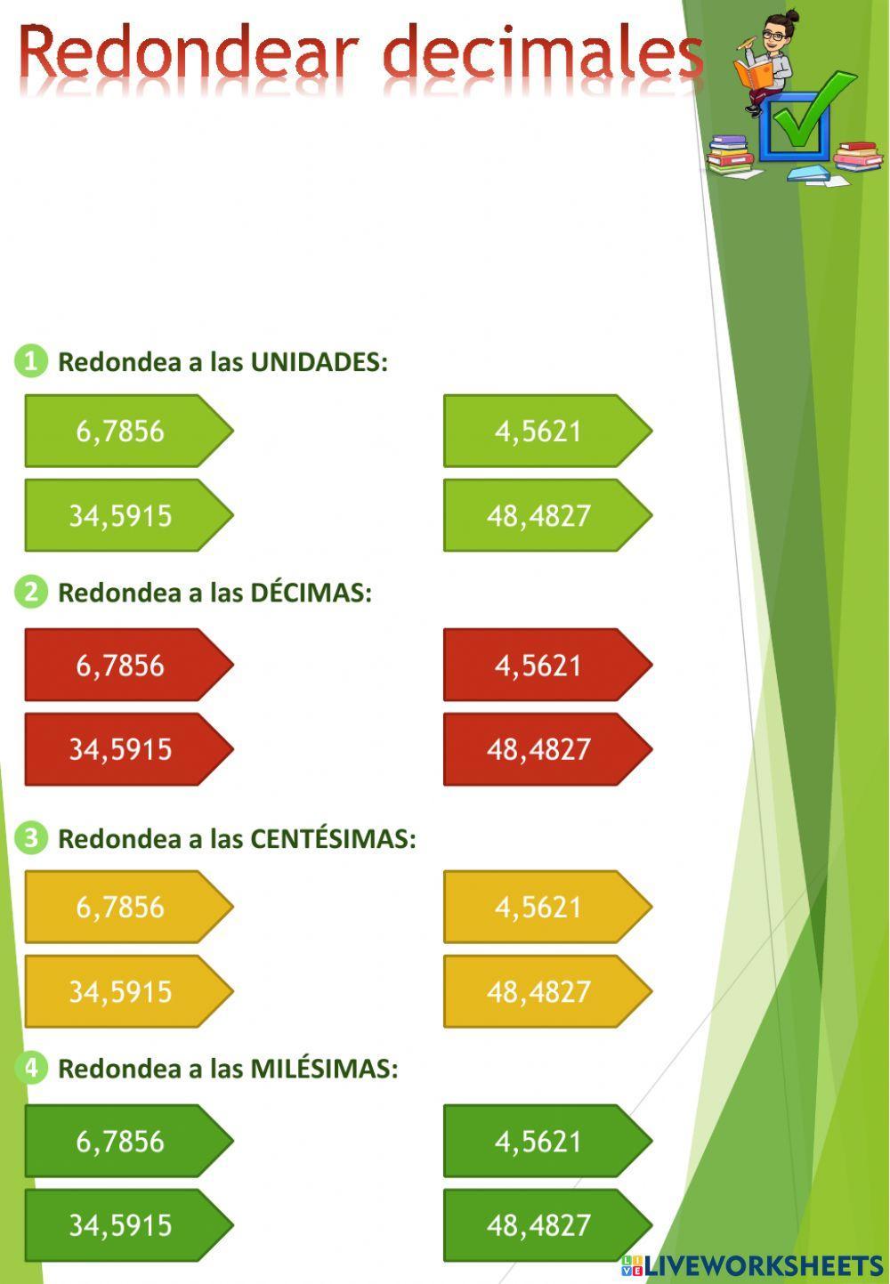 Redondear números decimales