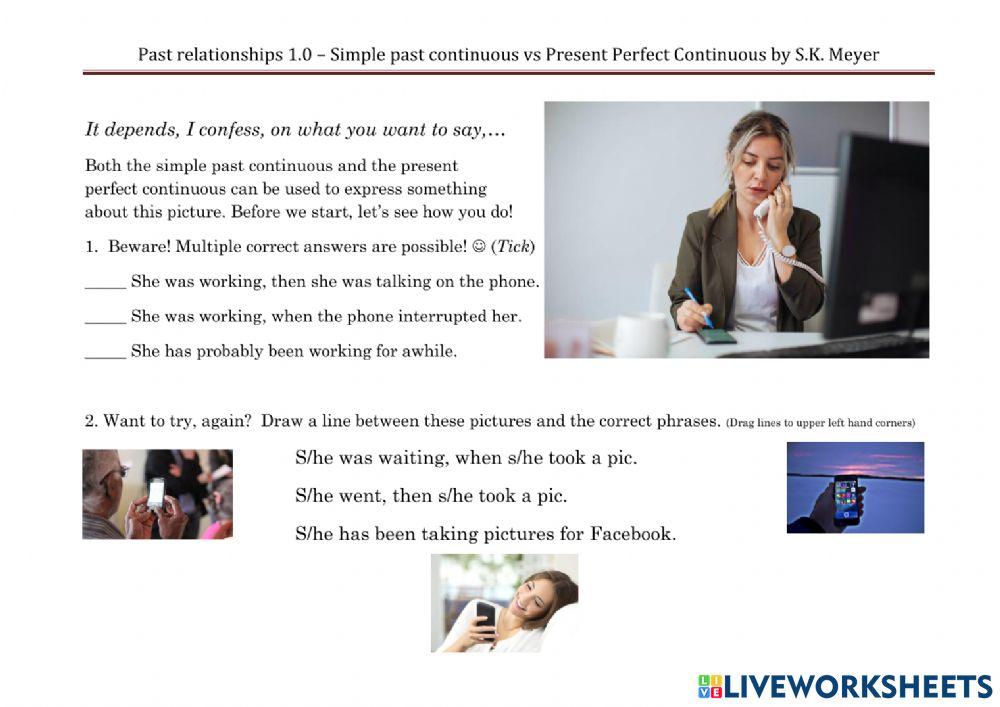 SMT-PAST relationships-past continuous vs present perfect continuous
