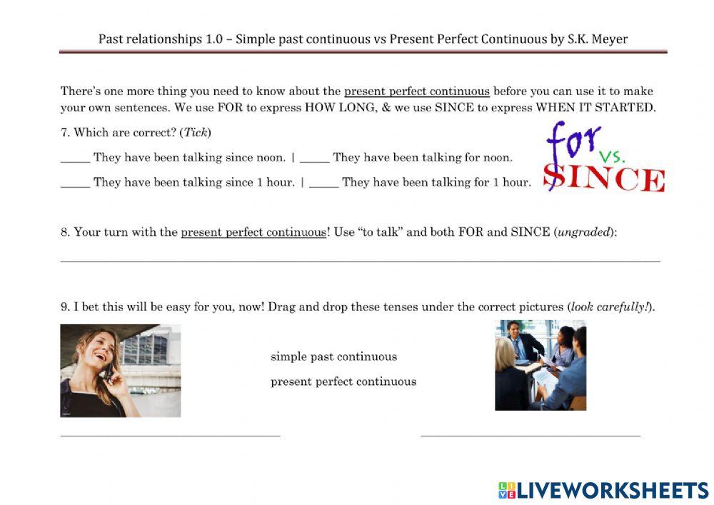 SMT-PAST relationships-past continuous vs present perfect continuous