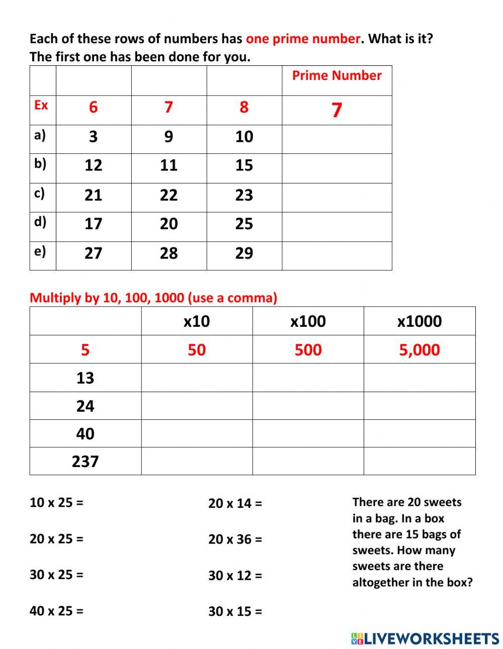 Multiplication and Division
