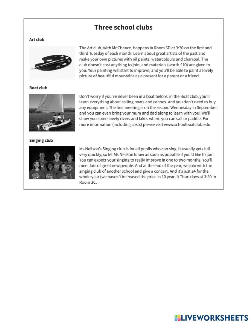 Pre 3 - reading and writing sample test 2