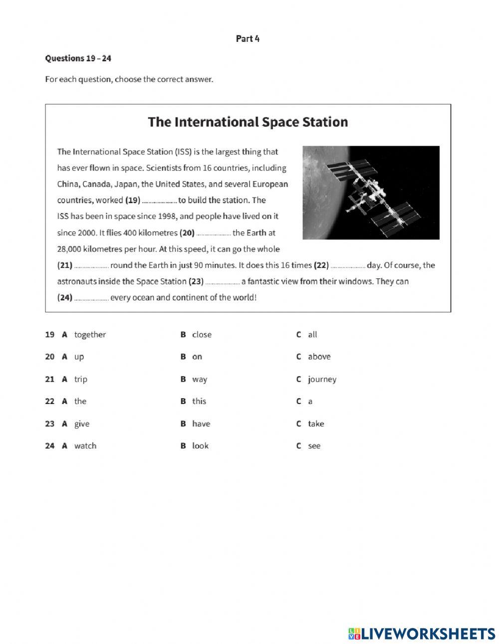 Pre 3 - reading and writing sample test 2