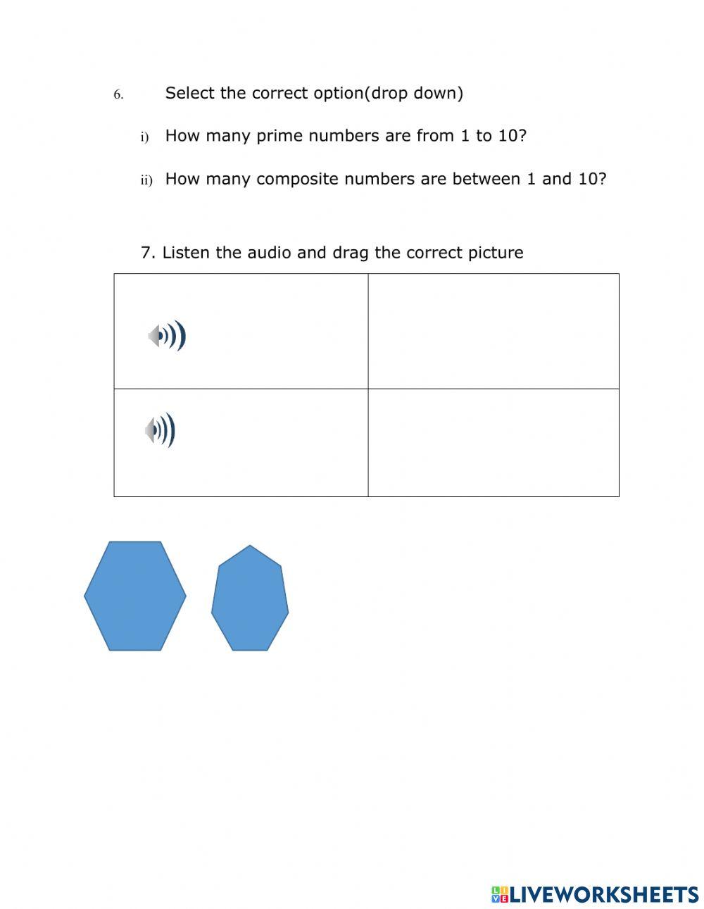 Worksheet (playing with numbers)
