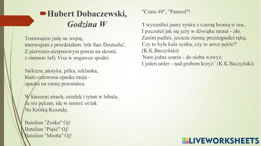 Hubert Dobaczewski godzina w