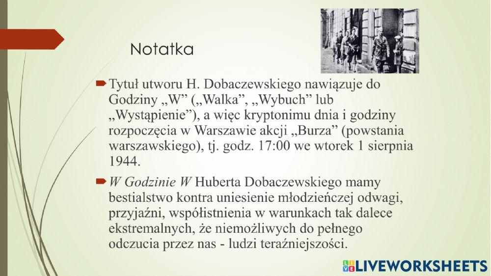 Hubert Dobaczewski godzina w