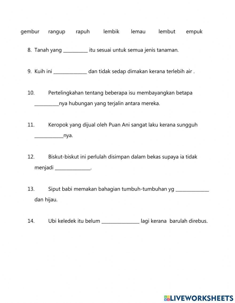 Latihan Kata Hampir Makna 1