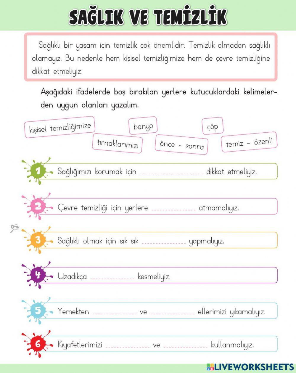 Sağlık ve Temizlik