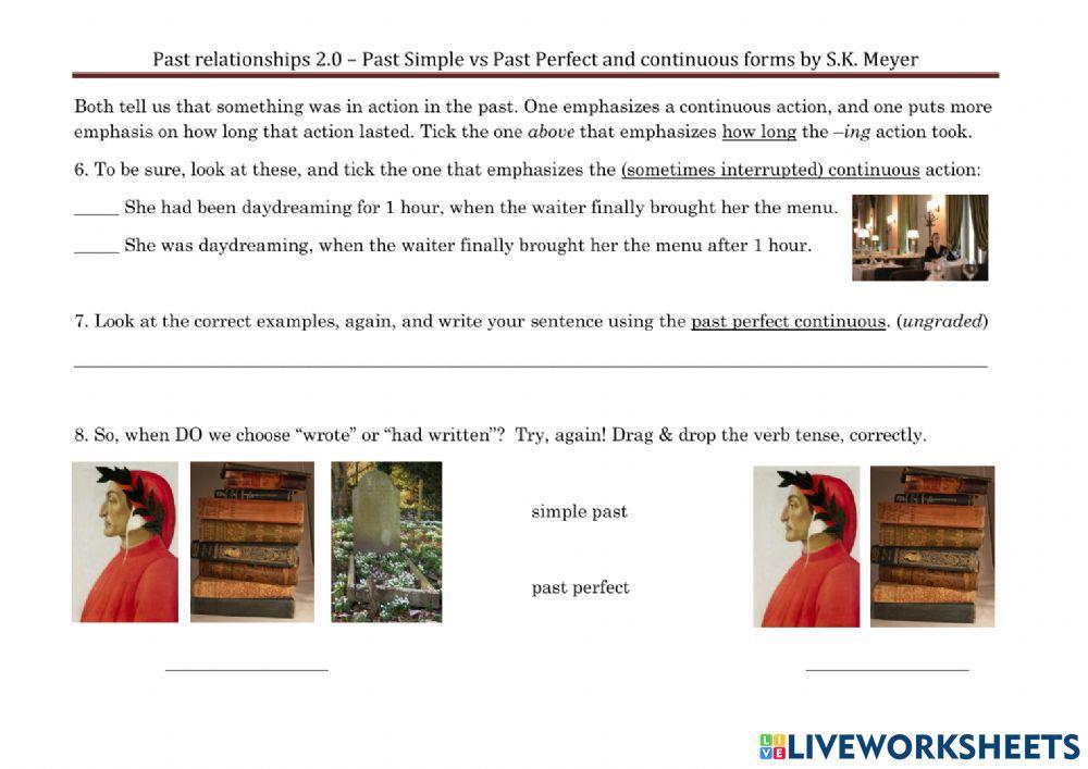 SMT-past simple vs past perfect and continuous forms