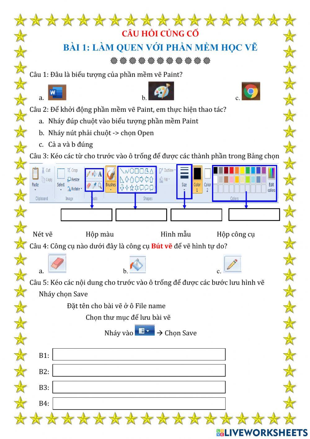 Bài 1 Làm quen với phần mềm vẽ