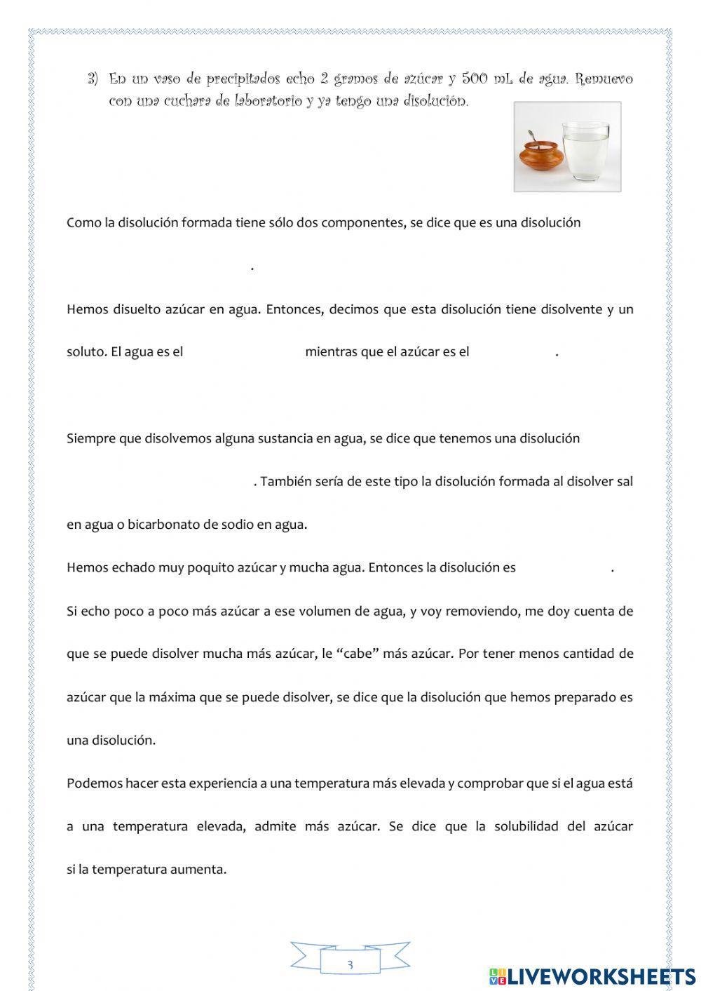 ¿Cuánto sabes de disoluciones?