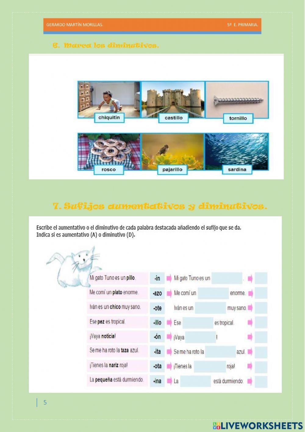 Taller de vocabulario. Ficha 8.