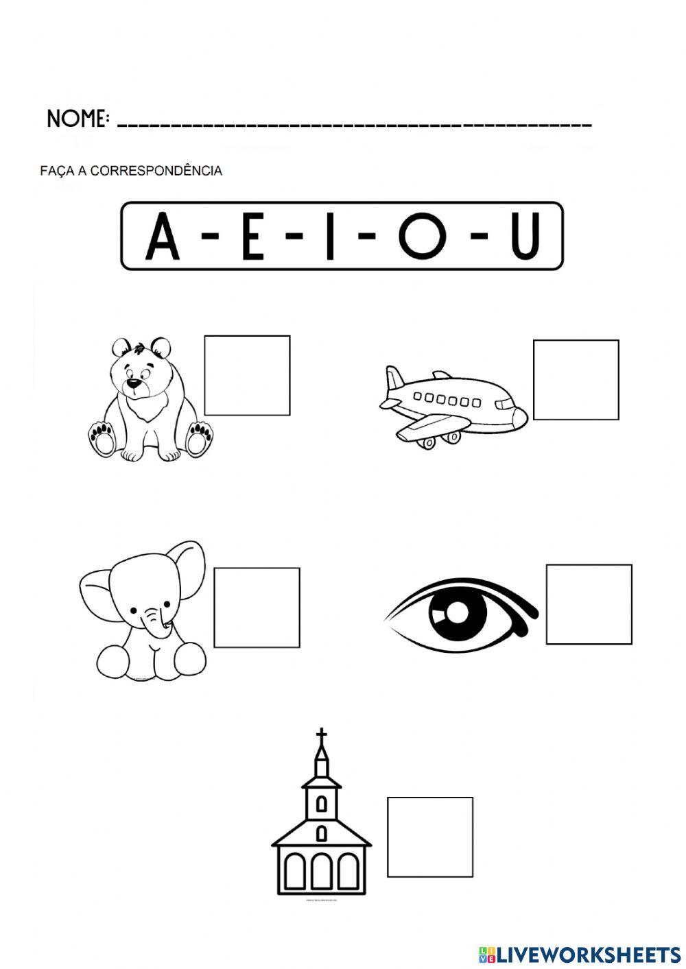 Letra Inicial - Vogais