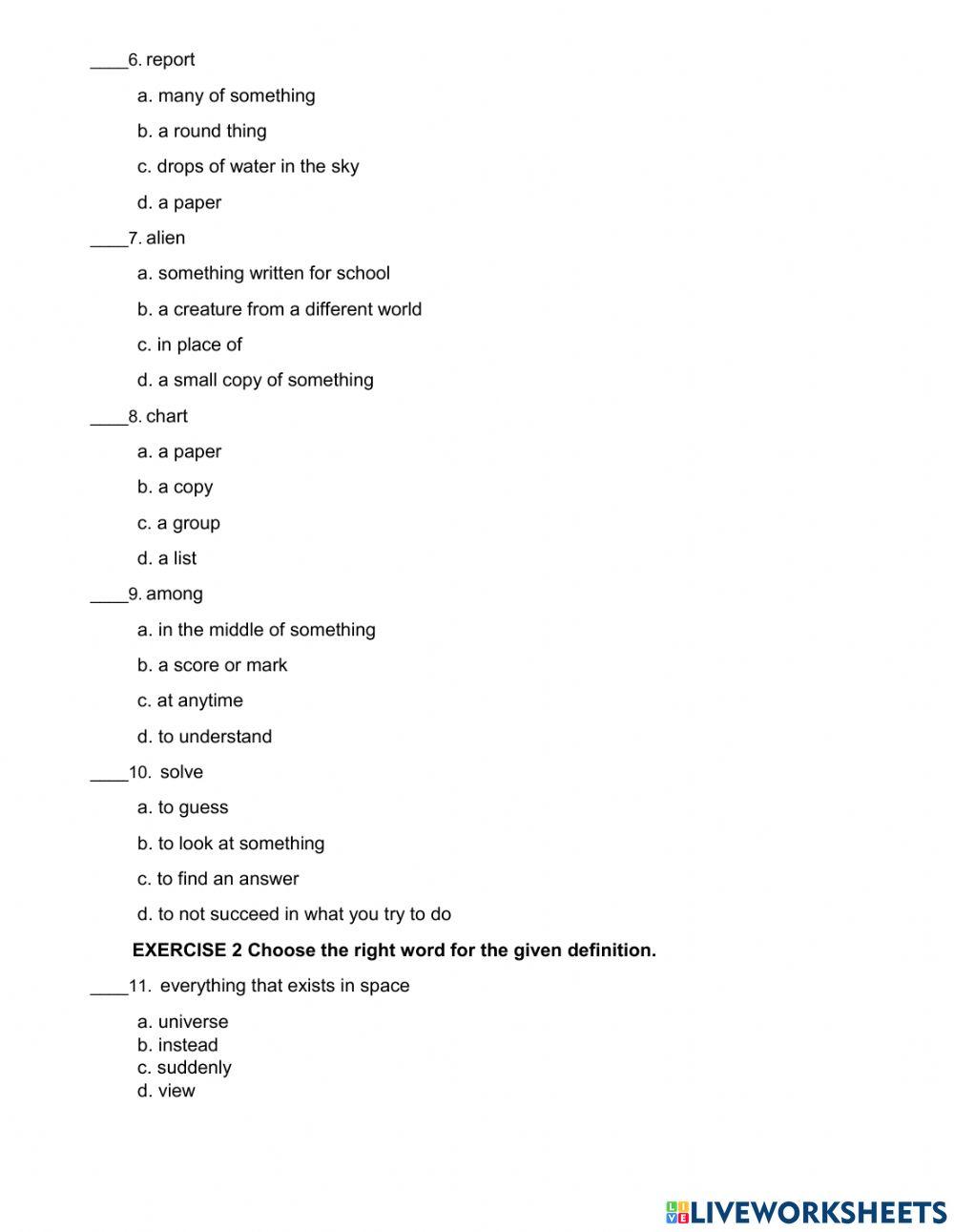 6-RC The Report Vocab Ex