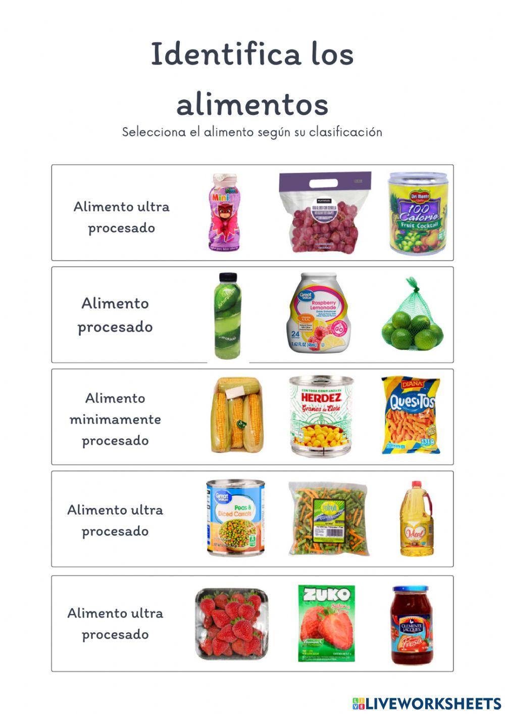 Los alimentos procesados