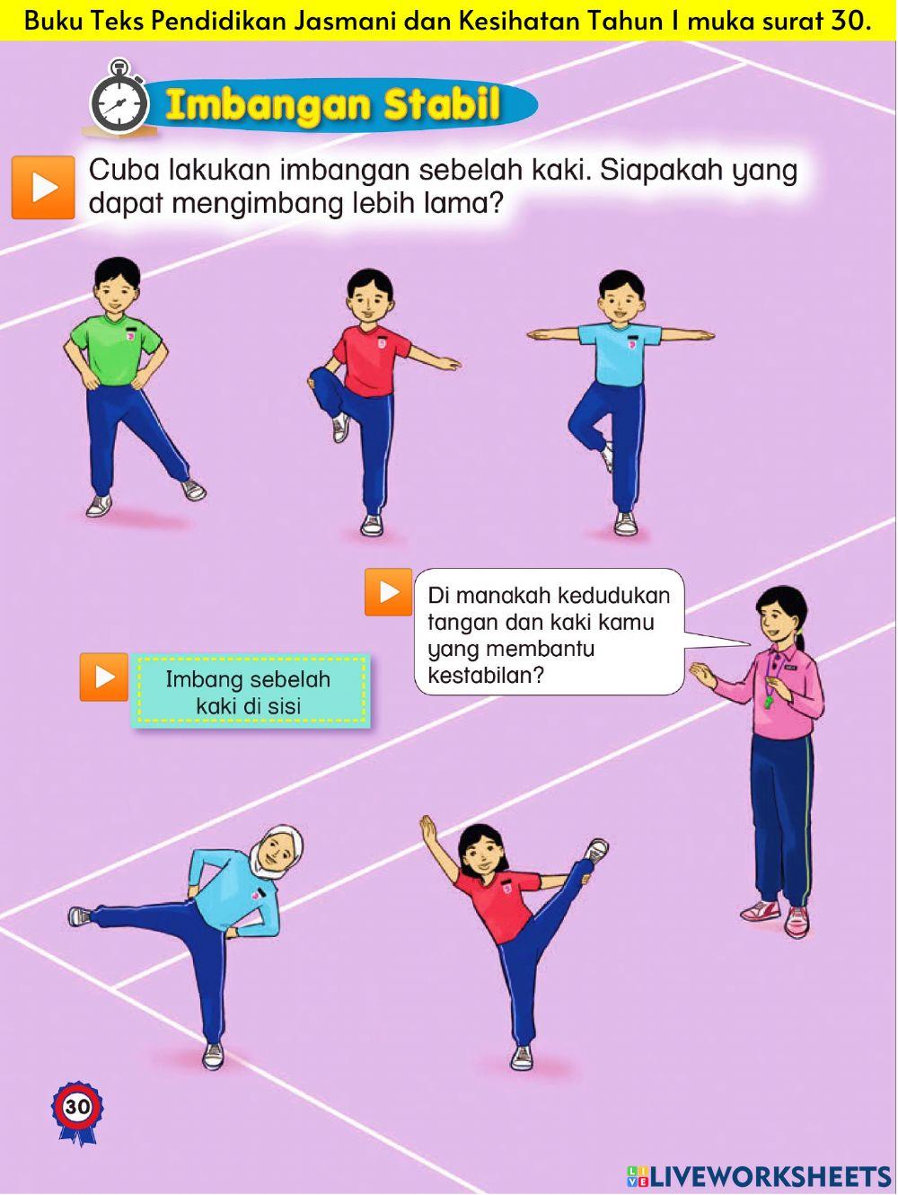 Pendidikan Jasmani dan Kesihatan Tahun 1 PdPR Minggu 41 Jumaat 3hb December 2021 - UNIT 4 TUNAS GIMNAS - Imbangan Stabil