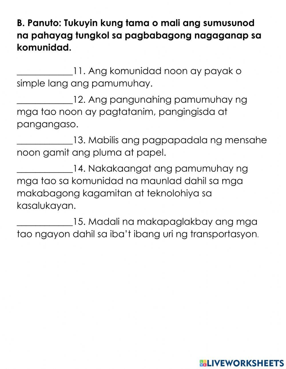 AP - Kasaysayan at Pagbabago sa Komunidad