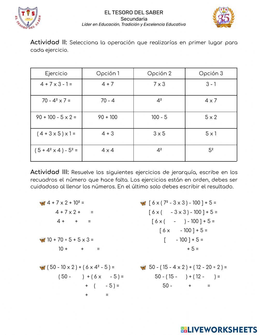 Jerarquía de operaciones