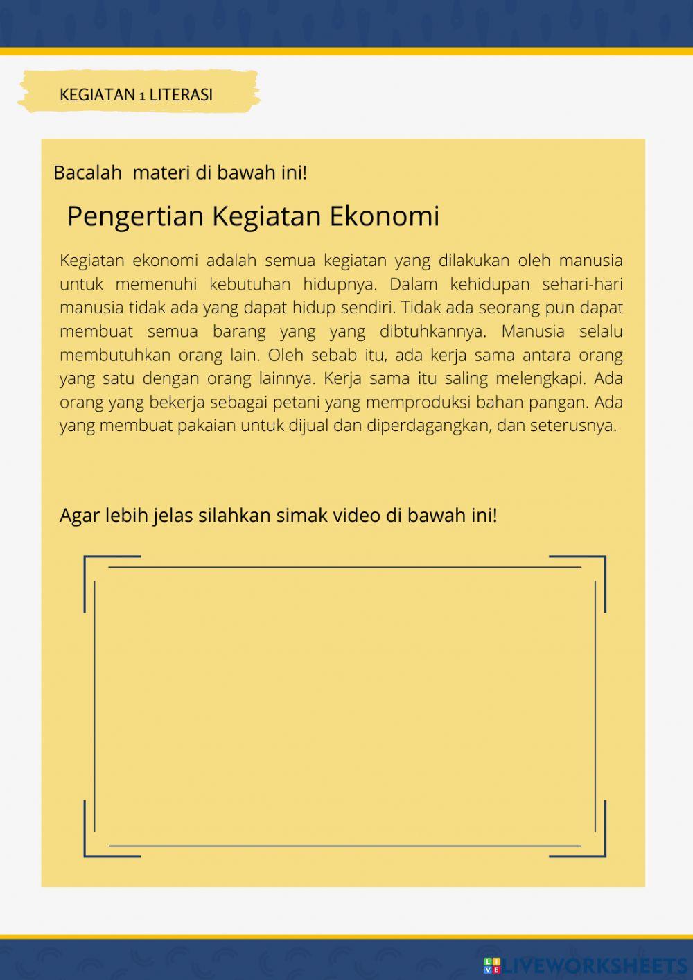 Kegiatan Ekonomii