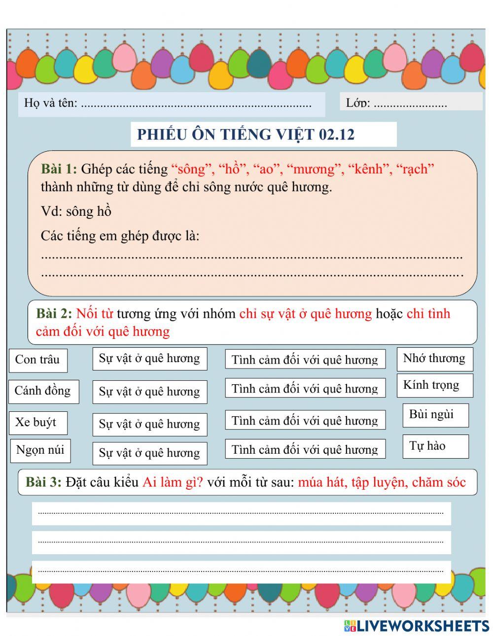 Luyện từ và câu