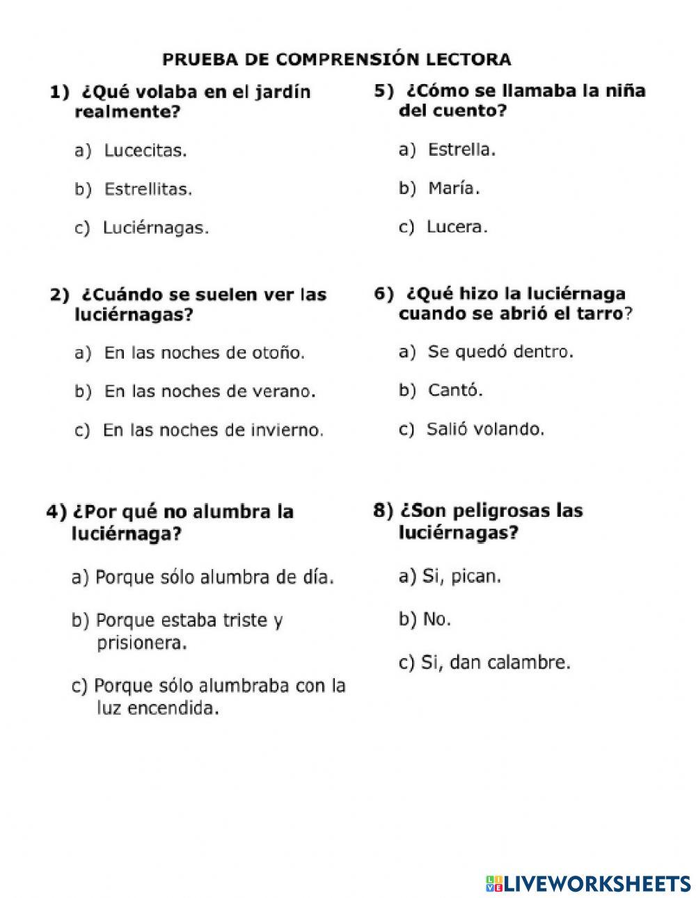 Comprensión lectora