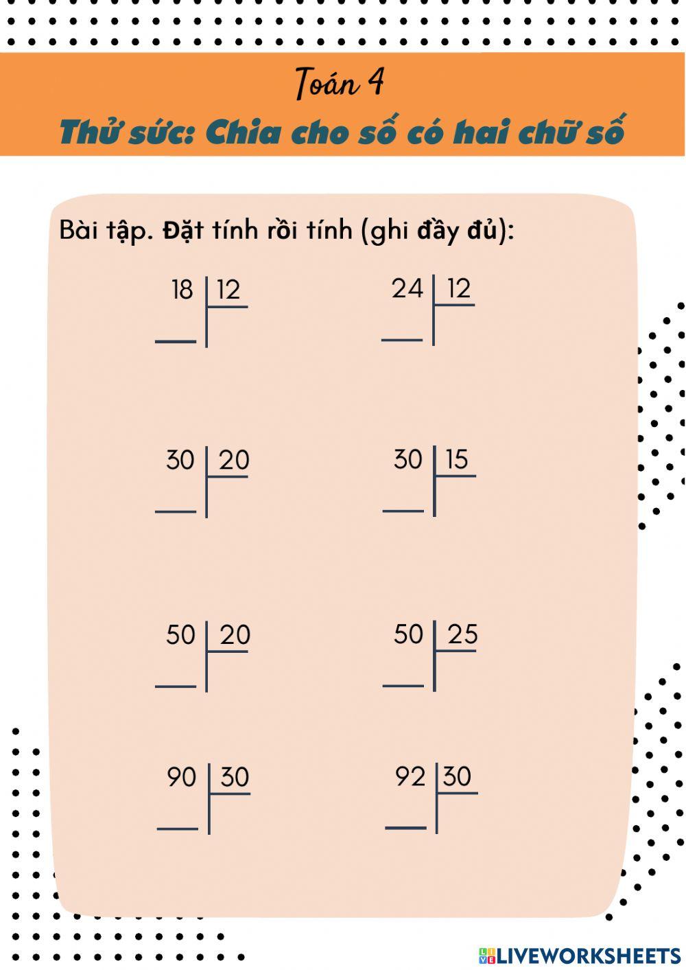 Toán 4 - Tuần 14 - Chia hai số có tận cùng là các chữ số 0