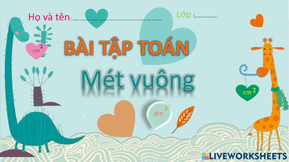 Bài tập Mét vuông
