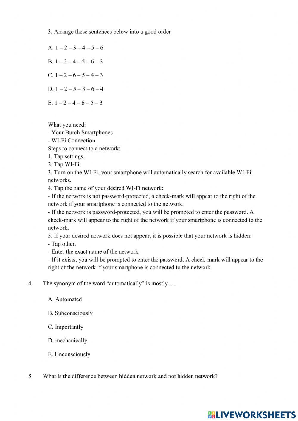Formative text procedure