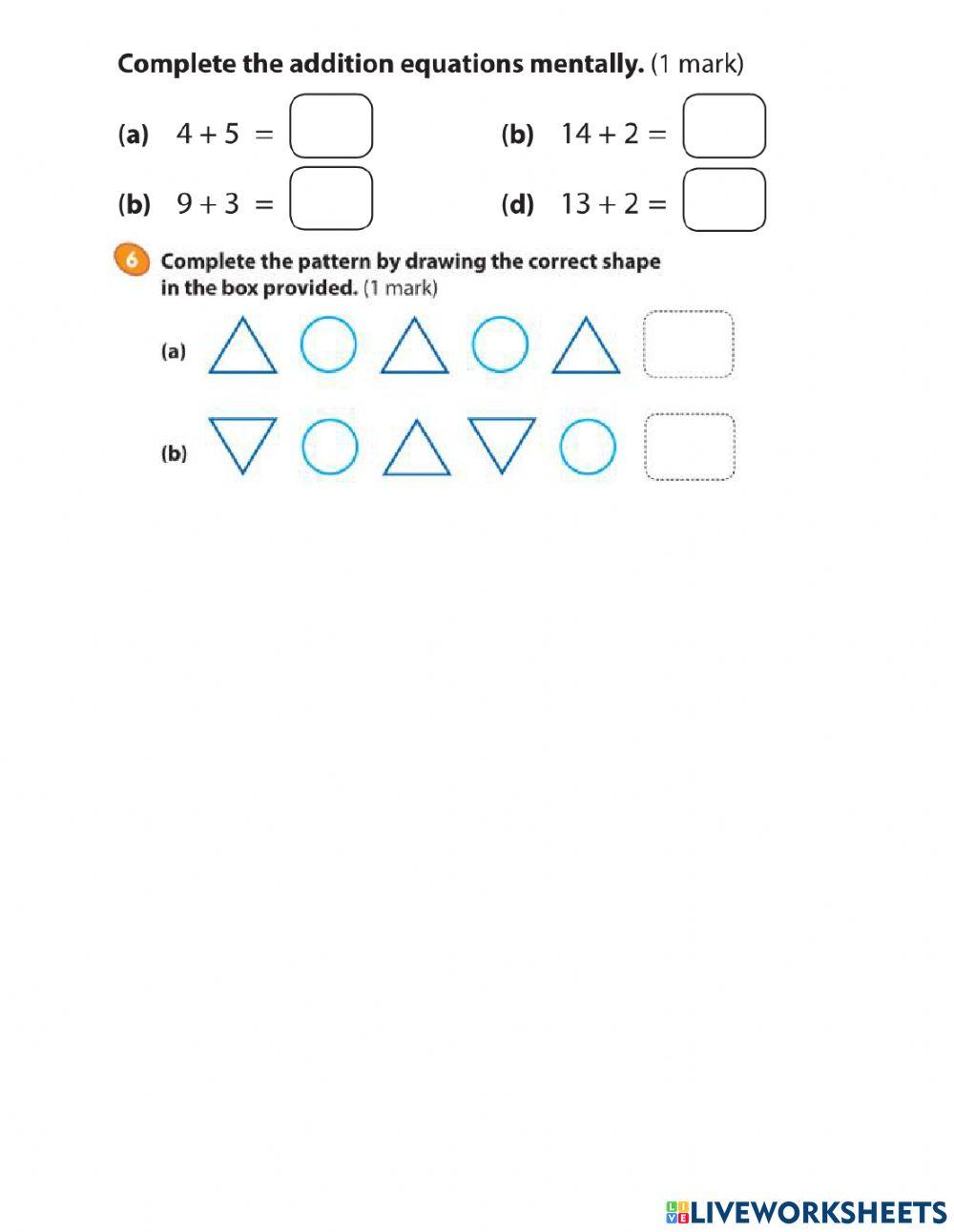 Review 1 for grade 1