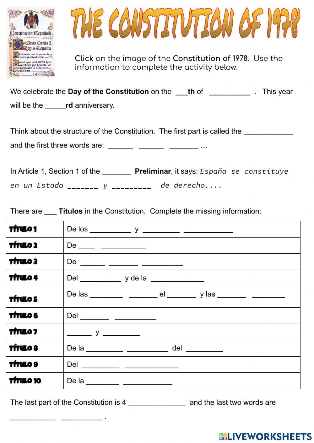 Day of the Constitution - Spain