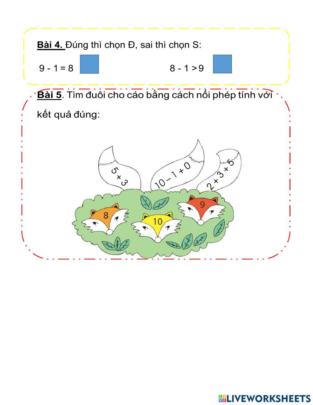 Phiếu bài tập Toán cuối tuần 12