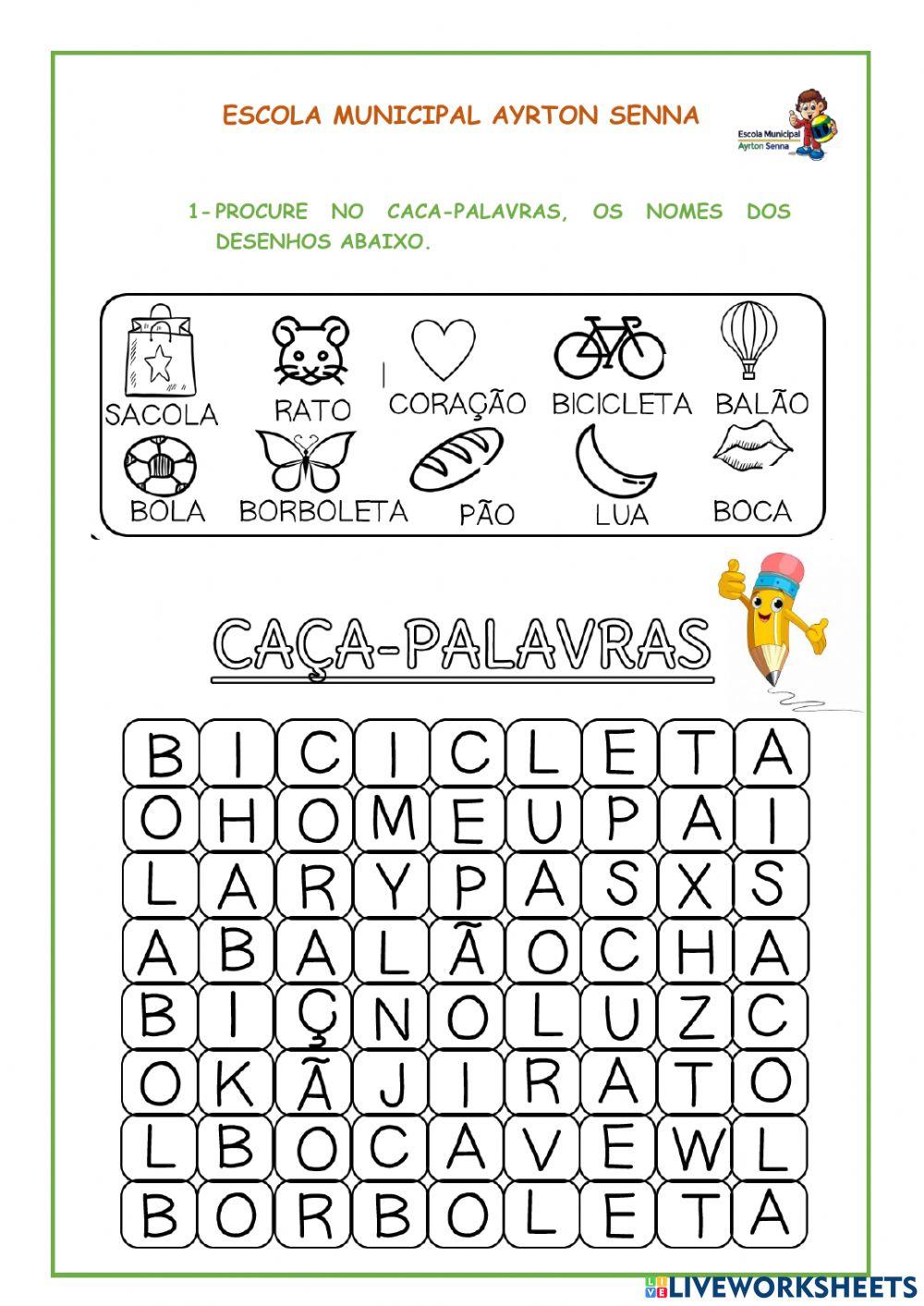 Caça Palavras online exercise for