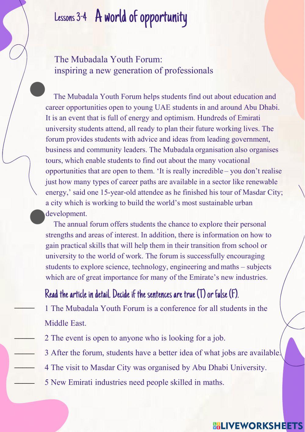 A world of opportunity