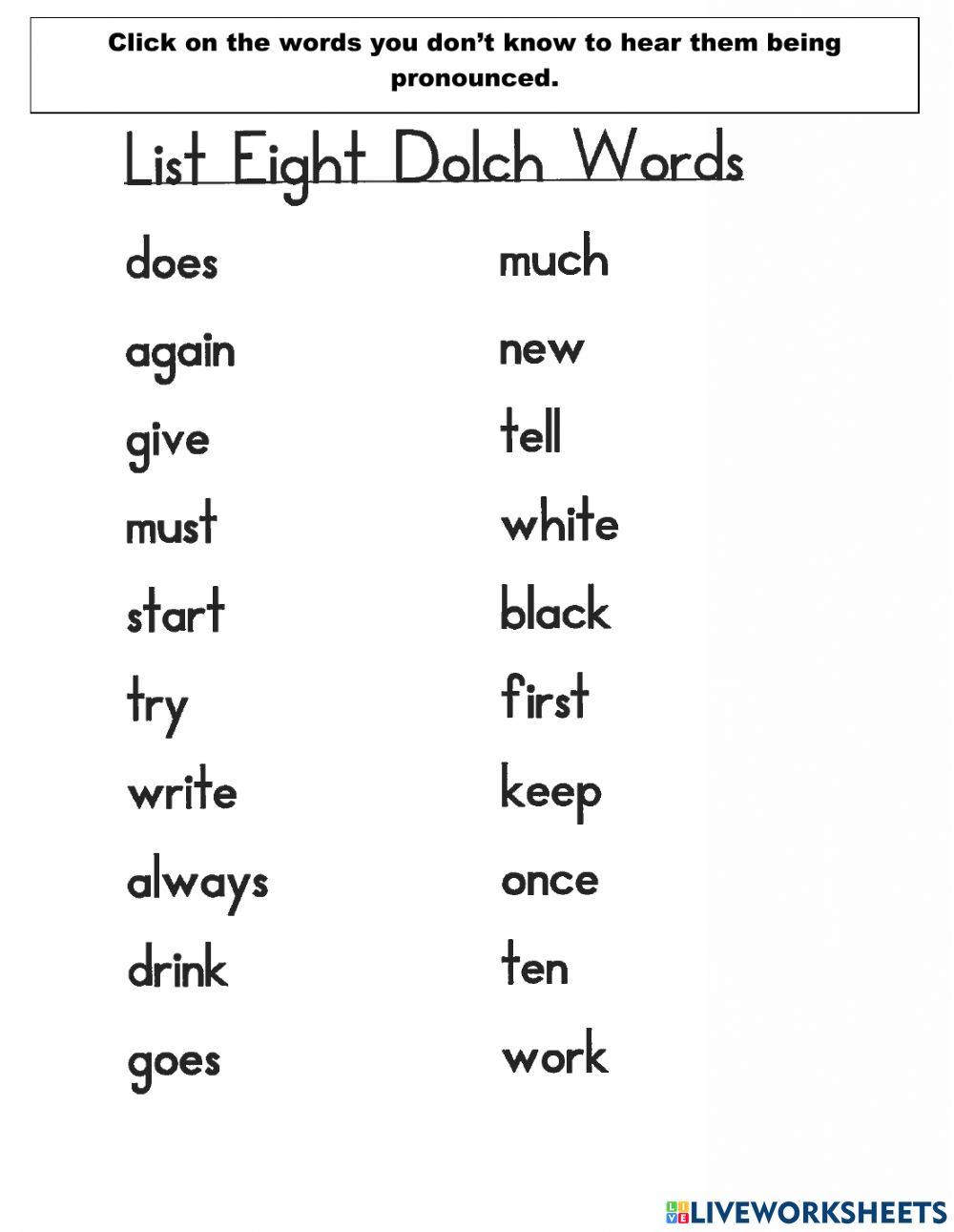Word List